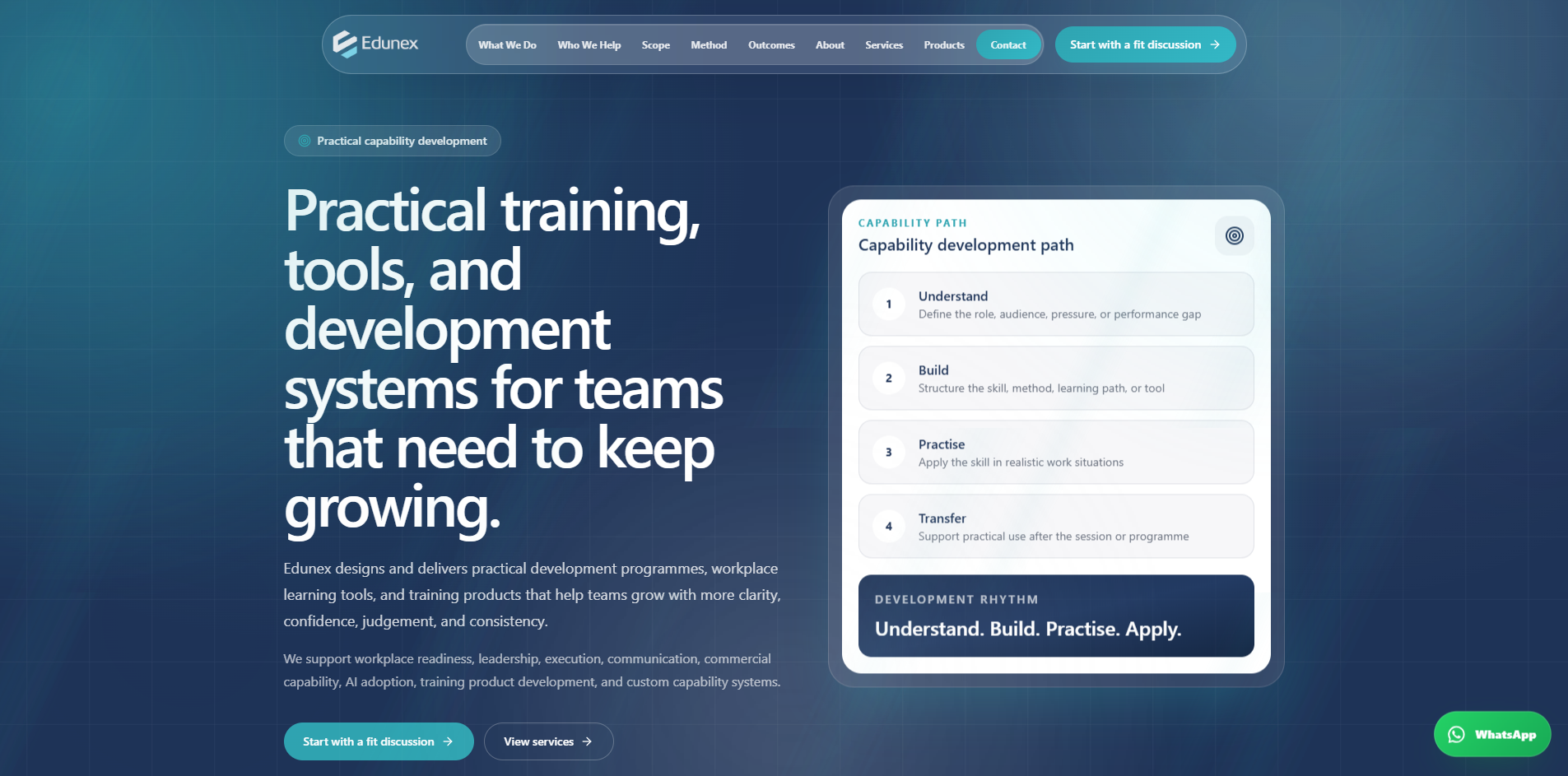Edunex website preview